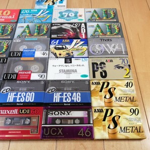 SONY HF-ES、UCX等 AXIA maxell TDK メタル ハイポジ ノーマル カセットテープ 25本セット!!の画像3
