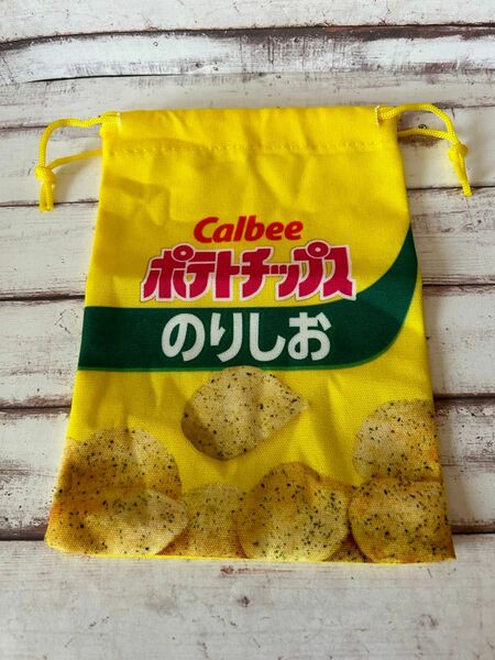 【ガチャガチャ】カルビー　ポテトチップス　のりしお　巾着袋