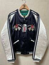 SAPEur サプール【A0023-379】■REVERSIBLE SOUVENIR JKT■ネイビー/グリーン Mサイズ_画像2