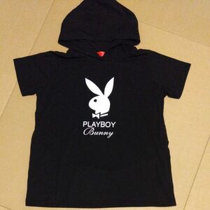 半袖 パーカー　PLAY BOY　BUNNY 黒　L