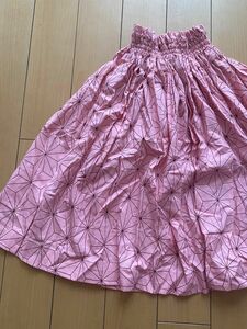 キッズパウスカート フラダンス ピンク スカート ハンドメイド