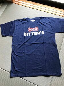 新品　Suntory BITTER'S メンズ　Tシャツ　企業ロゴプリント　Ｍ〜Ｌ　綿100% 濃紺　サントリー