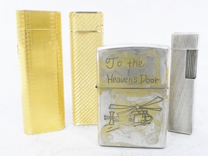 02 65-594923-08 [Y] Zippo ジッポー To the Heavens’ Door Maruman マルマン オイル ガス ライター 4点 まとめ セット 旭65