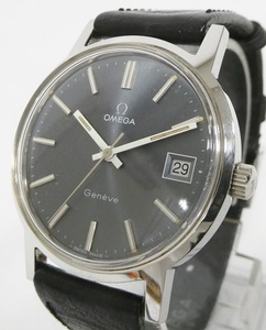 02 65-594433-25 [Y] OMEGA Ω オメガ GENEVE ジュネーブ デイト 手巻き メンズ 腕時計 旭65