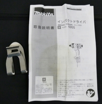 16 82-595385-13 [Y] makita マキタ インパクトドライバ モデル6955 電動工具 説明書 ケース付き 鹿82_画像9