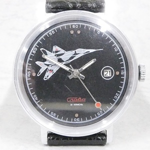 01 07-594934-08 [Y] [ body only ] CRABAsla bus lavaMiG-29mig29 machine 21KAMEHb hand winding men's wristwatch sobieto military .07