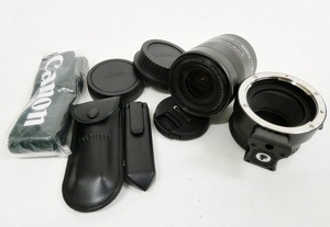 16 39-594857-07 [Y] Canon CANON lens EF-M 18-55mm F3.5-5.6 IS STM / mount adaptor / bar code reader together luck 39