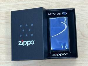 841 ☆新品未使用☆JT MEVIUS 非売品 懸賞当選品 ZIPPO ブルー　メビウス　ジッポ 箱付　ギャランティ付