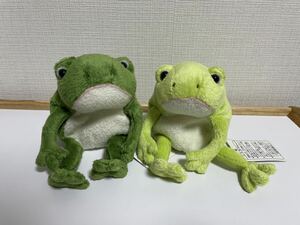 稀少 モンスイユ カエルのボーノ 2体セット カエル ぬいぐるみ ボーノ 2000年代初期 当時品 monseuil buono タグ付き 平成レトロ 美品