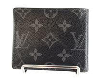 1円スタート 【LOUIS VUITTON ルイヴィトン】 ポルトフォイユパンス モノグラムエクリプス 二つ折りカードケース 札入れ Ｍ62480 財布_画像2