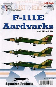 ●蔵出し！スーパースケールデカール 48-1245 1/48　F-111E アードバーク 77FS/20FW