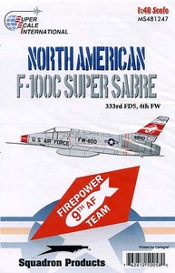 ●蔵出し！ スーパースケールデカール 48-1247 1/48　F-100C スーパーセイバー 333FDS / 4FW