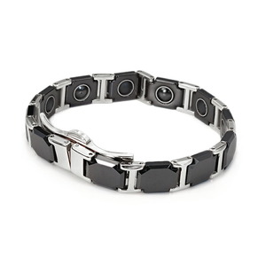 bracele ceramic germanium × magnet. magnetism bracele ceramic . stainless steel combination black black silver color silver 