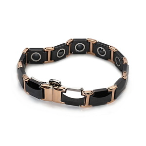  bracele ceramic germanium × magnet. magnetism bracele ceramic . stainless steel combination black black pink gold 