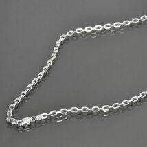 ネックレス チェーン シルバー925 4面カット小豆チェーン 幅5.0mm 長さ50cm｜鎖 銀 Silver アクセサリー メンズ_画像1