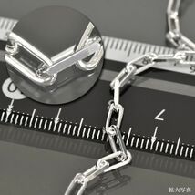 ネックレス チェーン シルバー925 2面カットロング小豆チェーン 幅3.0mm 長さ45cm｜鎖 銀 Silver アクセサリー レディース メンズ_画像2