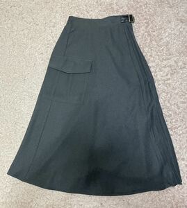 [ new goods unused ] lady's side pleat cargo skirt gray spring clothes autumn clothes M size 