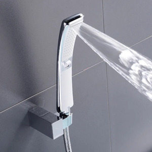 格安 2機能ハンドヘルド高圧シャワーヘッドセット 高圧 節水 シャワーヘッド シャワー バスルーム セット ホース ホルダー