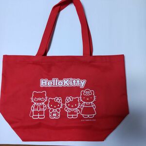 【新品未使用】HELLO KITTY トートバッグ エコバッグ ハローキティ レッド