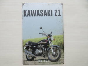 新品※レトロブリキ看板/アンティーク加工/Kawasaki Z1 カワサキ