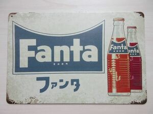  new goods * retro tin plate signboard / antique processing /Fanta fan ta orange /