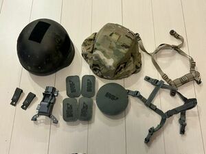 ACH SDS Warrior Helmet Style 2415 Medium 米軍 実物 ヘルメット本体 プラス マルチカム カバー チンストラップ Norotos マウント セット