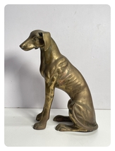 ● コレクター必見 真鍮製 犬 イヌ オブジェ インテリア 雑貨 ディスプレイ 高さ約28cm 置物 コレクション 金属 ma959_画像4
