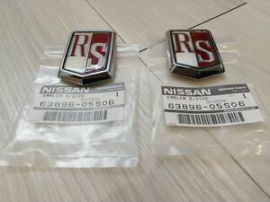 [ бесплатная доставка ] Nissan NISSAN R30 DR30 Skyline металлический маска боковой RS эмблема 2 шт новый товар не использовался 