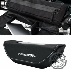 for R1200GS オートバイ用ハンドルバーバッグ,タッチスクリーンオートバイフォークバッグ,防水・防塵大容量バイク用トラベルバッグ