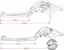 バイク 部品 パーツ スクーター 川崎Z650 Z650SR Vulcan650S Z900 MF15パーキングブレーキレバーセット. (赤 です)_画像2