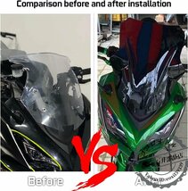 オートバイオートバイアクセサリーWindScreen Visor Viserフロントガラス風ディフレクター 適用車種 Ninja 1000 Z1000SX_画像6