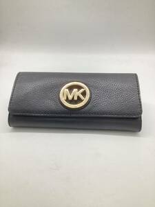 【11206】MICHAEL KORS マイケルコース 財布 長財布 レザーウォレット ブラック