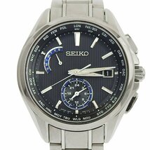 ■ 1円 ～ 正規 中古品 定価11万■ セイコー SEIKO ■ ブライツ ワールドタイム SAGA289 ■箱保 ブラック 黒 チタン ソーラー 電波 メンズ_画像1