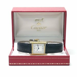 # 1 jpy ~ used Vintage # Cartier Cartier # Must Tank SM # quartz Gold gold silver lady's Sector a-ru deco 