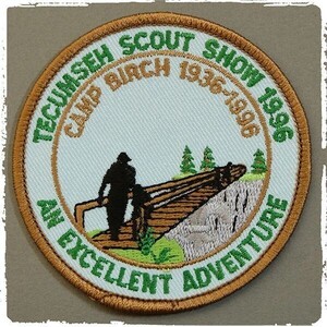 BF19 90s ワッペン パッチ ロゴ エンブレム TECUMSEH SCOUT SHOW AN EXCELLENT ADVENTURE BSA