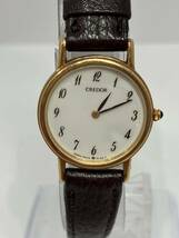 【不動品】SEIKO セイコー CREDOR クレドール クォーツ 腕時計 18KT 5A70-0020 白文字盤 総重量12g_画像1