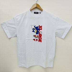 ★新品★ X-LARGE エクストララージ ソニック SONIC Tシャツ 半袖Tシャツ Lサイズ 白 ホワイト メンズ コットン ゲーム コラボ AM