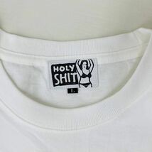 HOLY SHIT ホーリーシット アントニオ猪木 猪木 半袖Tシャツ Tシャツ クルーネック 白 ホワイト プリント トップス Lサイズ AM_画像4