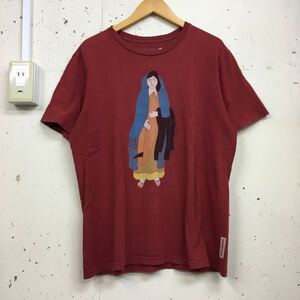 (k) patagonia パタゴニア USA製 オーガニックコットン tシャツ Tee 半袖 赤 プリントT サイズM メンズ