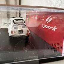 未使用 spark ABARTH S1310 Abarth 595 SS 1966 WHITE LINE ミニカー_画像6