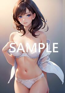 h52632* all one point thing *[A4 size beautiful woman poster ] most high resolution lustre paper beautiful young lady same person illustration art cosplay gravure sexy beautiful . beautiful .