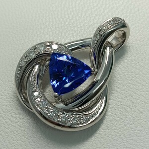  tanzanite * diamond * pendant top * charm * platinum *( stone eyes,Pt900 stamp equipped ) 8.8g new goods finishing has processed!