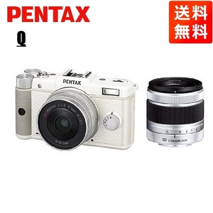 ペンタックス PENTAX Q 01 02 ダブルレンズキット ホワイト ミラーレス一眼レフ カメラ 中古