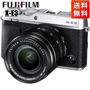 富士フイルム FUJIFILM X-E3 18-55mm レンズキット シルバー ミラーレス一眼 カメラ 中古