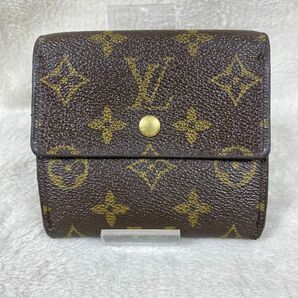 LOUIS VUITTON ルイヴィトン　 三つ折り財布 モノグラム　m61652 ポルトモネ　wホック