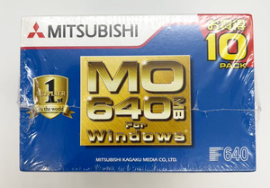 未使用保管品 !【 MITSUBISHI / 三菱 / ミツビシ 】MO 640 MB ★ Windows ★ 10pack ★ MOディスク ★ 3.5型書換型光磁気ディスク