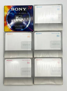  set sale! unused storage goods![ SONY / Sony ]MD * Mini disk * MDW-74B * bianca 80 minute * 6 set * recording for * recorder 