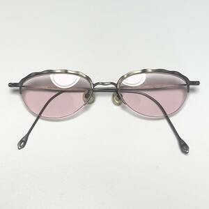 ◆KISURA キスラ 日本製 デザイン サングラス 眼鏡フレーム TITANIUM チタン製 ハーフリム ナイロール レディース