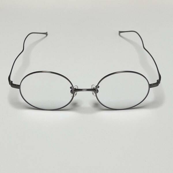 美品◆Zoff ゾフ ラウンド型 眼鏡フレーム 丸メガネ ZP52018A メンズ レディース 兼用 ガンメタ系 eyewear アイウェア