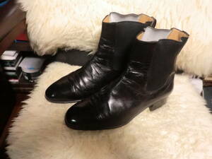 ⑦ ARTIOLI size 5 side-gore black boots MADE IN ITALY